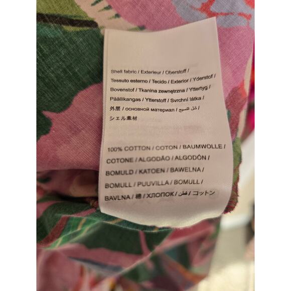 FARM Rio Painted Toucans Tiered Midi Colorful Dress Size Medium Vacation - Picture 6 of 10